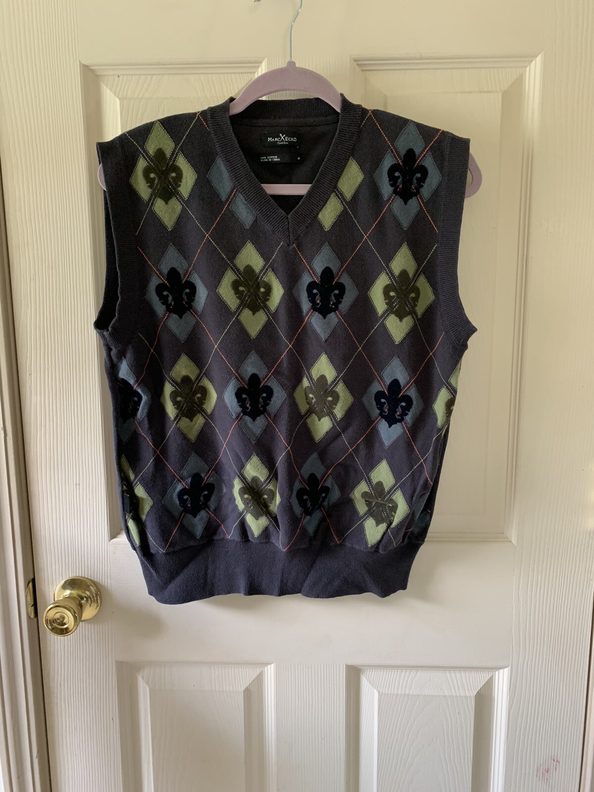 navy Velvet Sleeveless Sweater Vest 