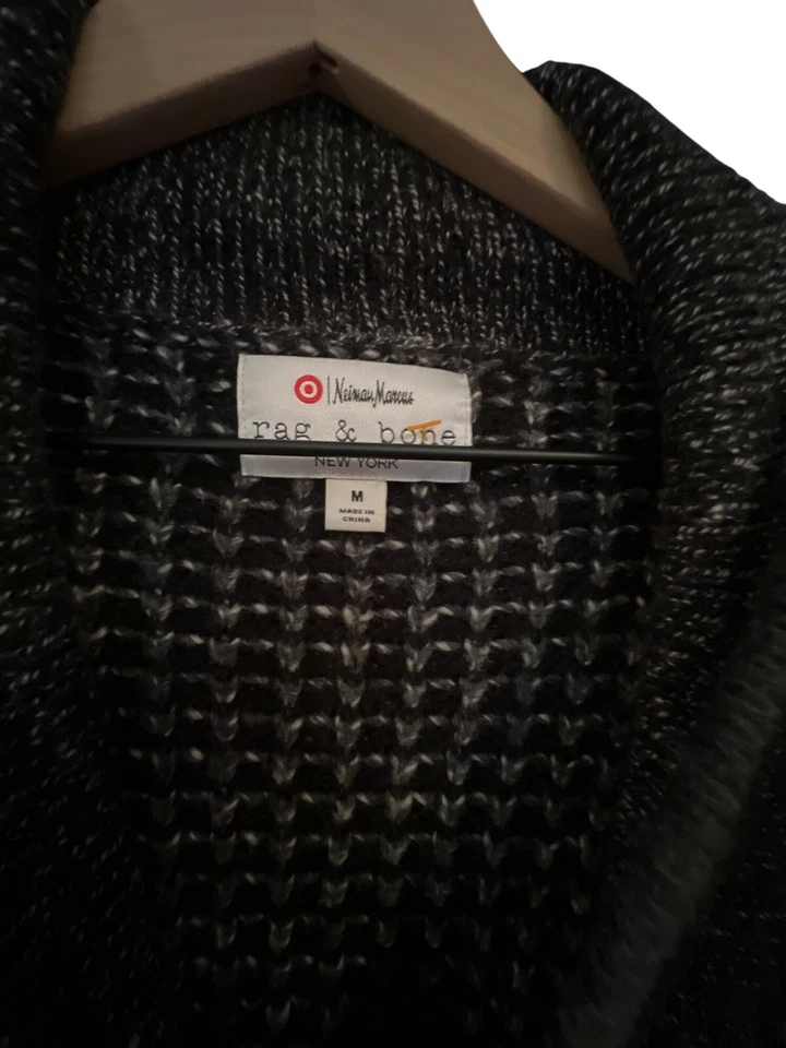 Rag & Bone Mens Wool & Cotton Blend Shawl Collar Cardigan Sweater - Image 3 of 4