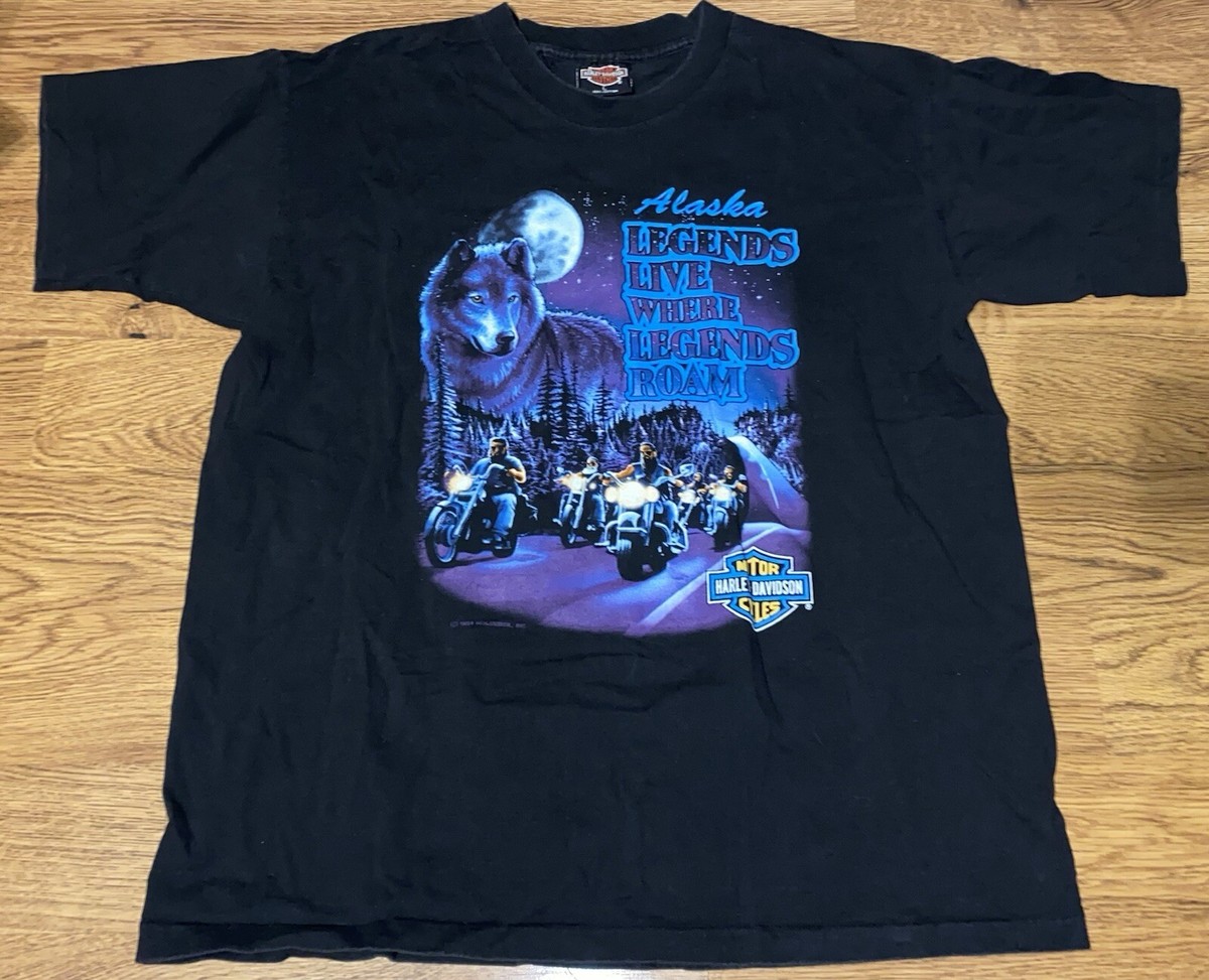 Vtg 1991 Holoubek Harley Davidson Legends Live Where Legends Ride
