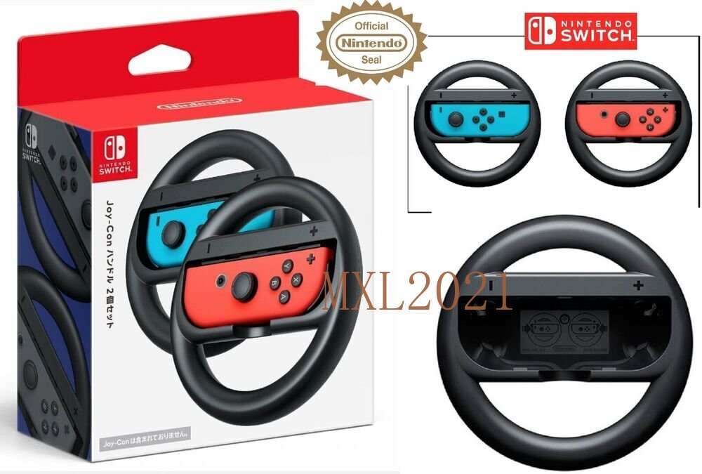 Nintendo Switch Joy Con Steering Wheel Official Accessory Pair of Gaming Wheels-image