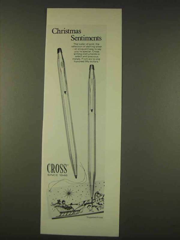 1976 Cross Pens Ad - Christmas Sentiments