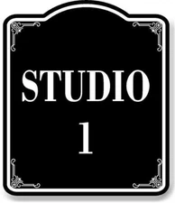 Studio 1 BLACK Aluminum Composite Sign
