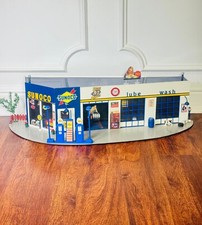 Vintage Sunoco 2 Pump Gas Station Diorama