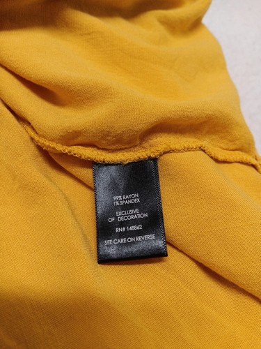Torrid Womens Size 2 Mustard Yellow Button Up Short Sleeve Blouse Lace Shoulder - Picture 12 of 14