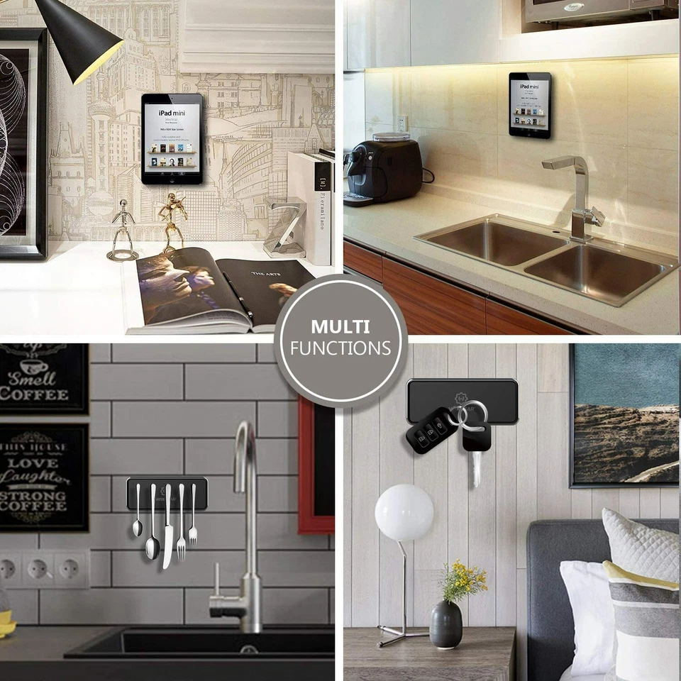 WixGear Universal Stick On Rectangular Tablero Plano Magnético Montaje Coche Foto 2 de 4