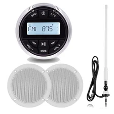 Waterproof Marine Radio Audio Stereo Bluetooth Car ATV UTV Boat Receiver Set