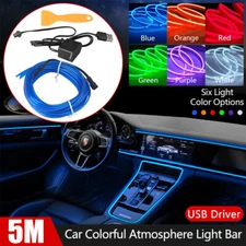 Auto Car LED Cold Light Strip DIY 5m Interior Ambience Lights Cold Light Drive