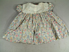 1950's Toddler Girl Dress with Flower Decoration All Cotton LOOK 
