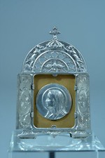 1900 Miniature Religious Stand Oratory Virgin Door Chapel Shaped