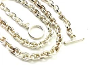 Genuine 925 Sterling Silver Taxco Mexican Cable Link Chain Necklace 22" 56 grams