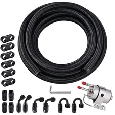 6AN Fuel Line Kit W/Hose Fitting 20FT with LS Swap Fuel Filter Regulator 58PSI