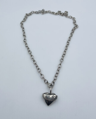 Vass Ludacer Sterling Silver XOXO Heart Love Pendant Chain