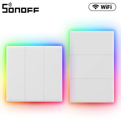 SONOFF T5 Smart Full Touch Wall Switch 86 Type LED Light Switch 1/2/3 Gang Voice