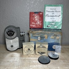 Vintage Cinemaster 2 Model G-8 8mm Antique Movie Camera Nice Condition W/ Extras