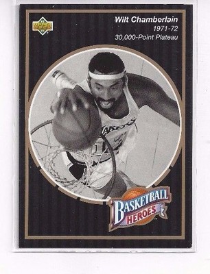 1992-93 UPPER DECK BASKETBALL HEROES INSERT WILT CHAMBERLAIN #16