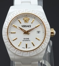 Versace Women's  DV One Automatic White Ceramic 40mm Bracelet