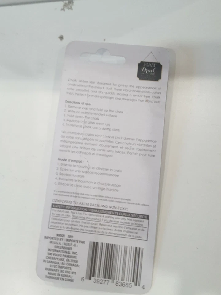 Decoración artesanal - Escritor de tiza borrable en húmedo sin desorden y polvo. (Oro) Foto 3 de 3