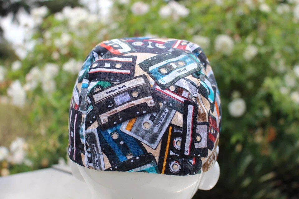 GORRA DE CICLISMO 100% ALGODÓN I LOVE AÑOS 80 HECHA A MANO EN EE. UU., NO DE CHINA S M L Foto 3 de 4