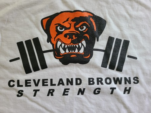 Cleveland Browns Dawg Pound XL White Adidas Tee 23 x 27 - Picture 2 of 8