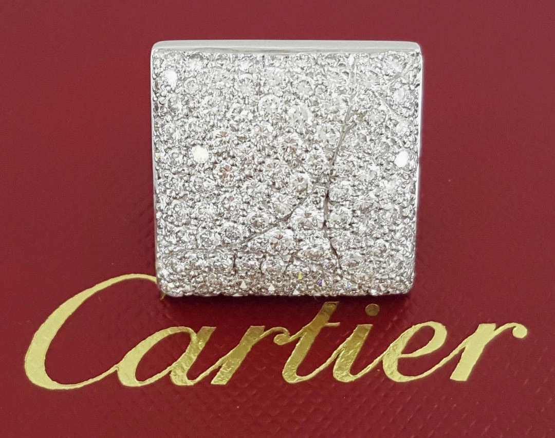 Cartier square diamond ring cheap