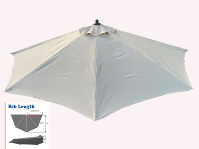 BELLRINO Umbrella Canopy Replacement for 9ft 5 Ribs Half Umbrella, Canopy ONLY