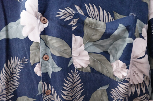 La Cabana Hawaiian Shirt XL Blue Tropical Print Luau Party Aloha Button Up - Picture 5 of 9