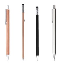 Muji Wood shaft Aluminum Hexagonal Mechanical Pencil 0.5mm 4 Type Select