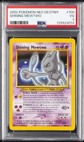 2002 POKEMON NEO DESTINY #109 SHINING MEWTWO PSA 3