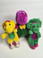 Vintage Barney  Friends Plush Lot Barney Baby Bop BJ Lyons Group / Golden Bear