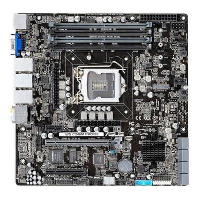 ASUS WS C246M PRO/SE LGA1551 Support Intel Xeon CPU E-2100 Family 8th/9th Gen