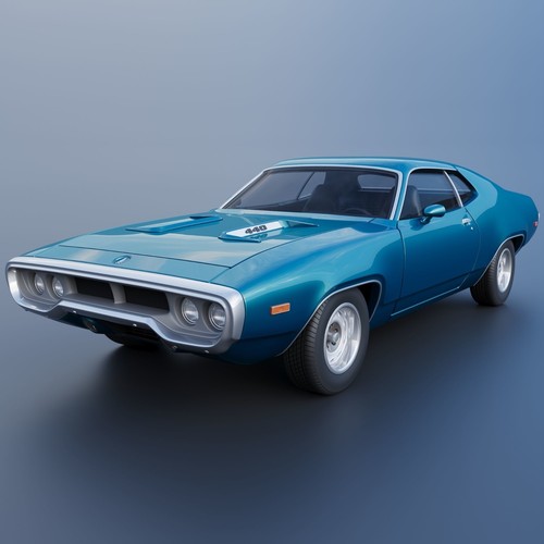 Maßstab 1:25 3D gedruckt Resin 1972 Plymouth Road Runner
