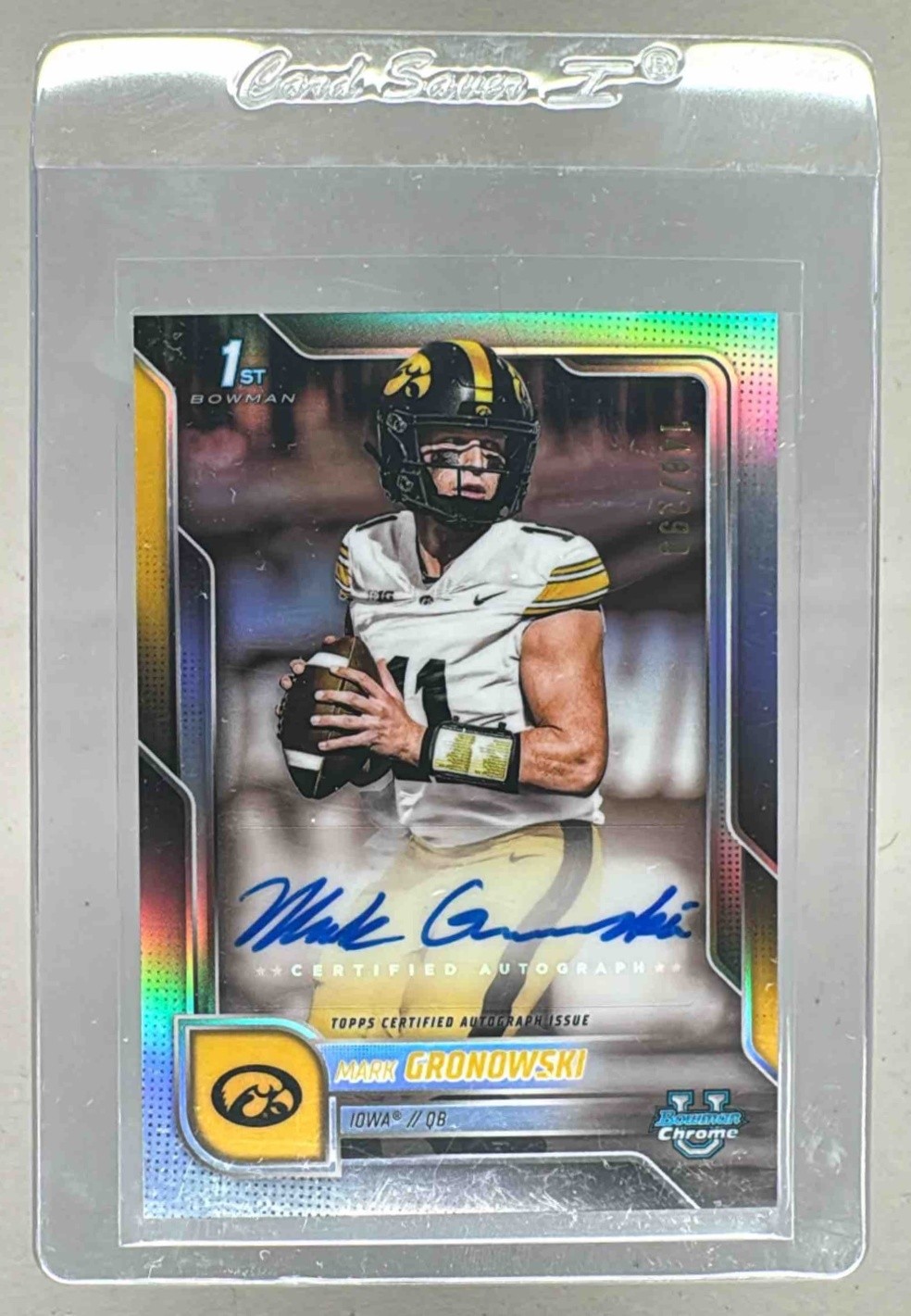 Mark Gronowski 2025 Bowman U Chrome #BCA-MG Refractor Prospect Auto /299