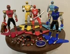 Vintage 5 Power Rangers Ninja Storm Hurricane lot With Accessories