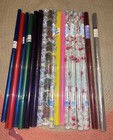 VTG GIFT WRAPPING PAPER Transparent Film  Assorted Rare Print Lot Of 17 Rolls — photo 2