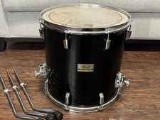 Pearl World 16x16, 16" Floor Tom Drum, Black, WLX, Lacquer Finish