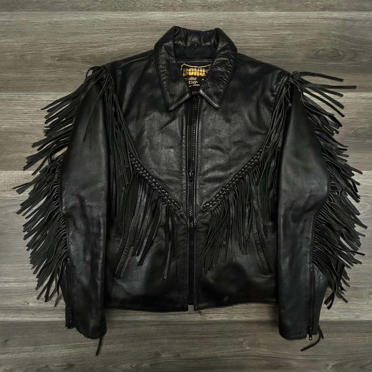 leather jacket with fringe products for sale | eBay