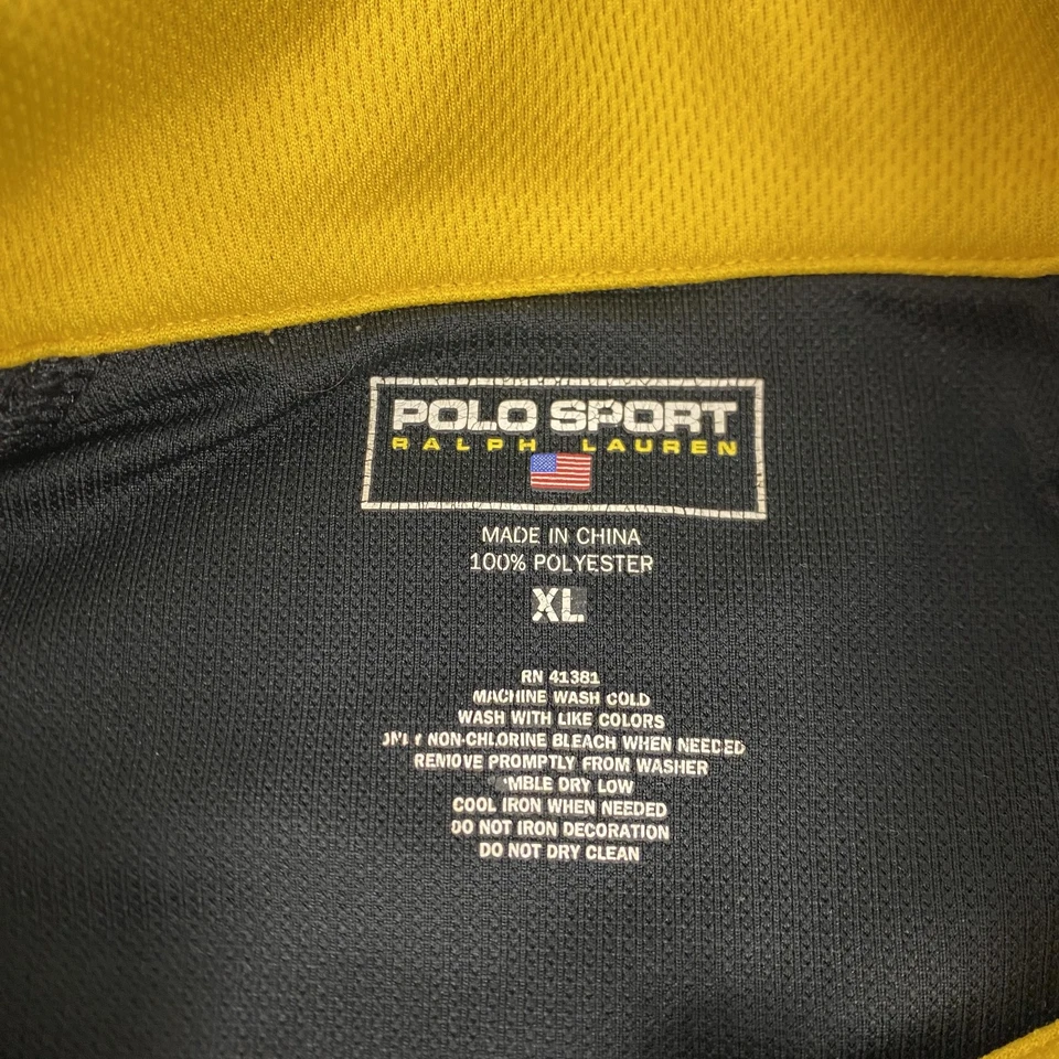 Camisa polo esportiva masculina Ralph Lauren XL 1/4 vela corrida pescoço simulado RL-67 USRL - Imagem 3 de 4