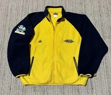 Vintage 90’s Apex One Norte Dame Fighting Irish Zip Fleece Logo Patch Large 