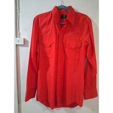 Vintage Dickson-Jenkins Red Western Pearl Snap Shirt Mens 38CH Made in USA