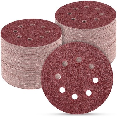100 PCS 5 Inch Sanding Discs 60 Grit, Round Hook and Loop Sandpaper for Rando...