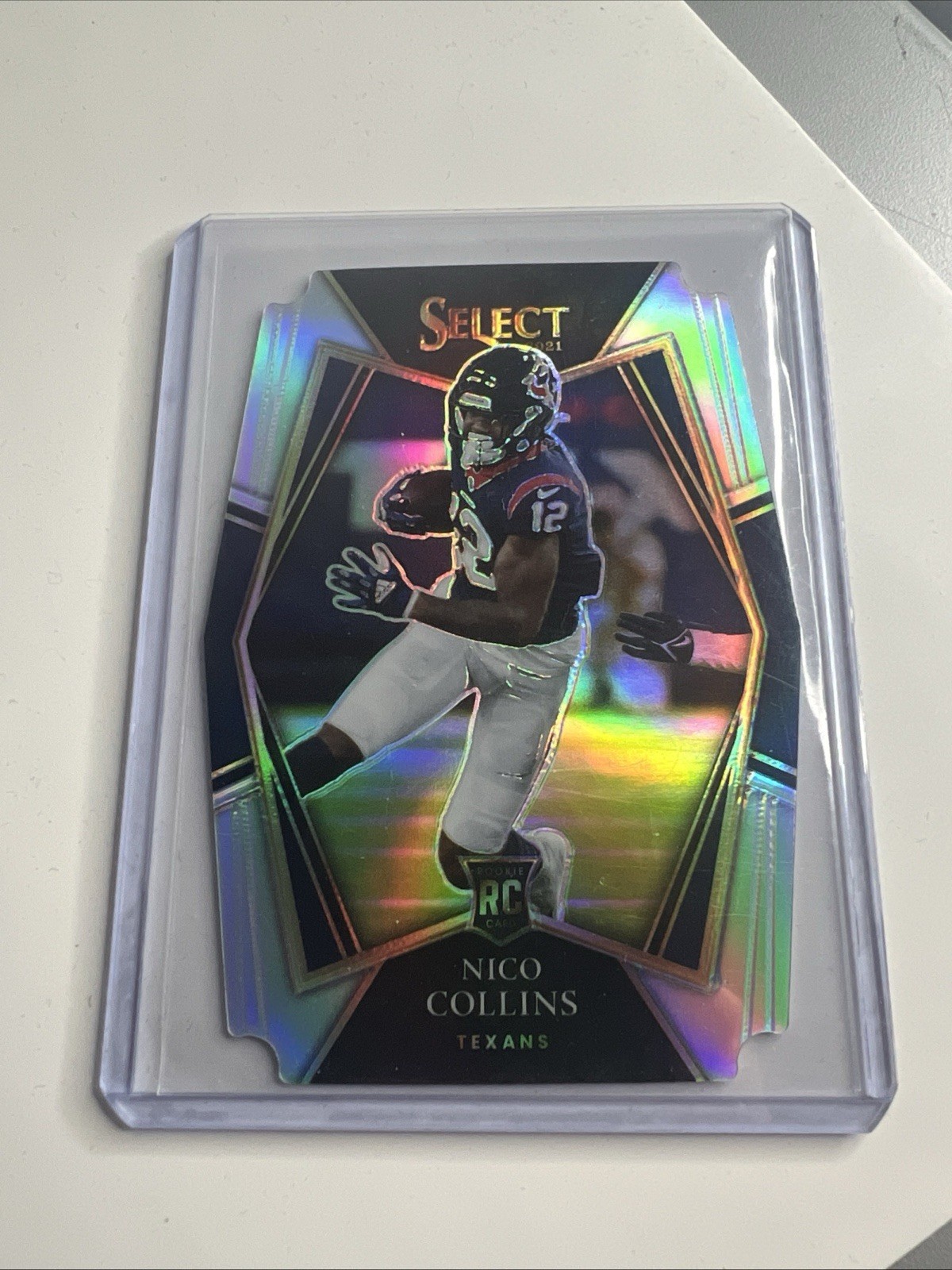 2021 Panini Select - Premier Level #169 Nico Collins Silver.  Fb2