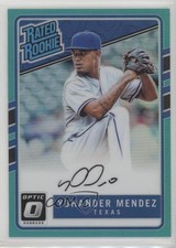 2017 Donruss Optic Rated Rookies Signatures Aqua Prizm Yohander Mendez Auto 0g4