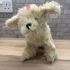 Tesco 2010 Dog Soft Toy Pink Collar Bow Cuddle Me Friends Puppy Comforter Plush 