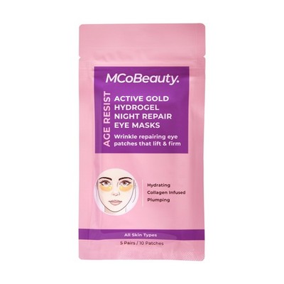 - Age Resist Active Gold Hydrogel Night Repair Eye Patches - Brightening & De...