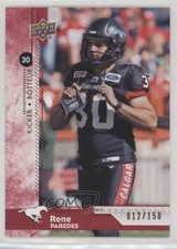 2018 Upper Deck CFL Red 12/150 Rene Paredes #67 n1u