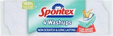 Spontex Washups Non Scratch Sponge Scourers, Pack of 4