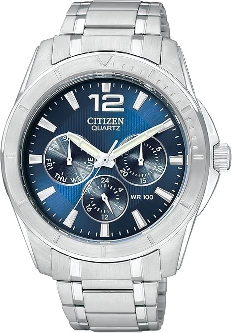 Citizen Quartz Mens Watch, Stainless Steel, Classic, Silver-Tone (Model: AG8300-