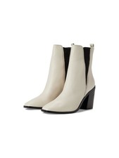 MARC FISHER Womens Ivory Kristie Toe Block Heel Leather Heeled Boots 8.5 M