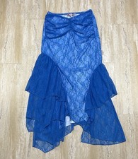 Urban Outfitters Womens Size S Blue Lace Strapless Mini Dress Mermaid Skirt 