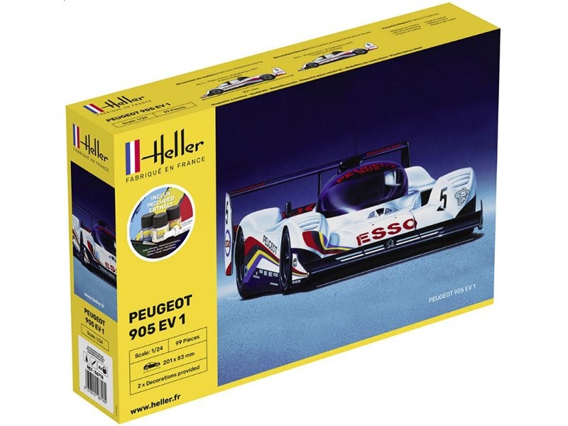 Kit maquette Peugeot 905 EV1 BIS Heller 567 à coller et peindre échelle 1/24